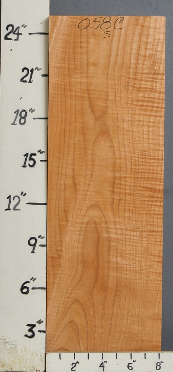 AAAAA CURLY MAPLE BLOCK 8"1/8 X 25" X 1"3/4 (NWT-0058C) - Image 2