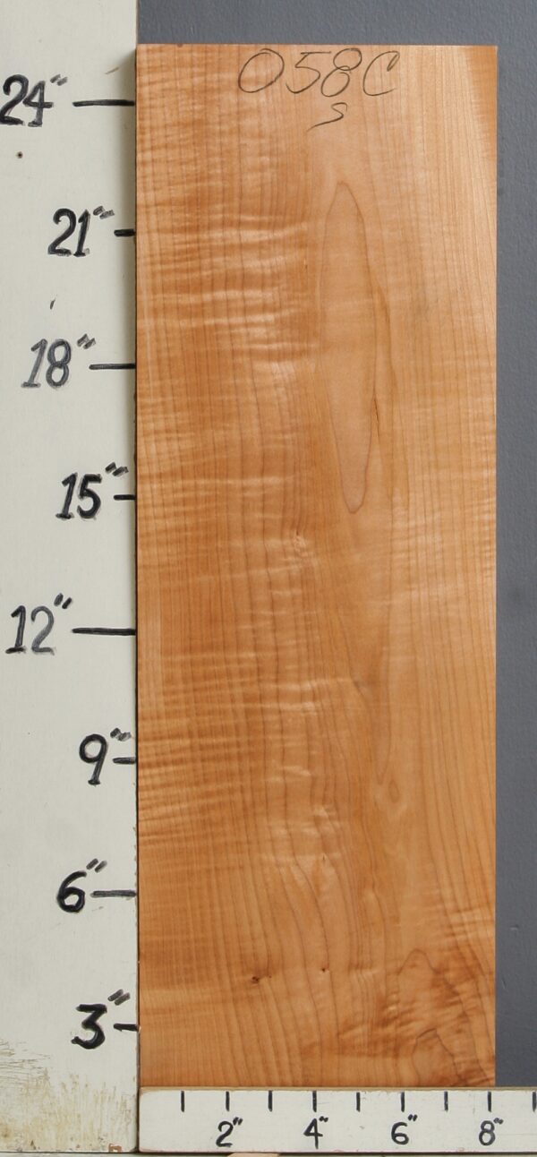 AAAAA CURLY MAPLE BLOCK 8"1/8 X 25" X 1"3/4 (NWT-0058C)