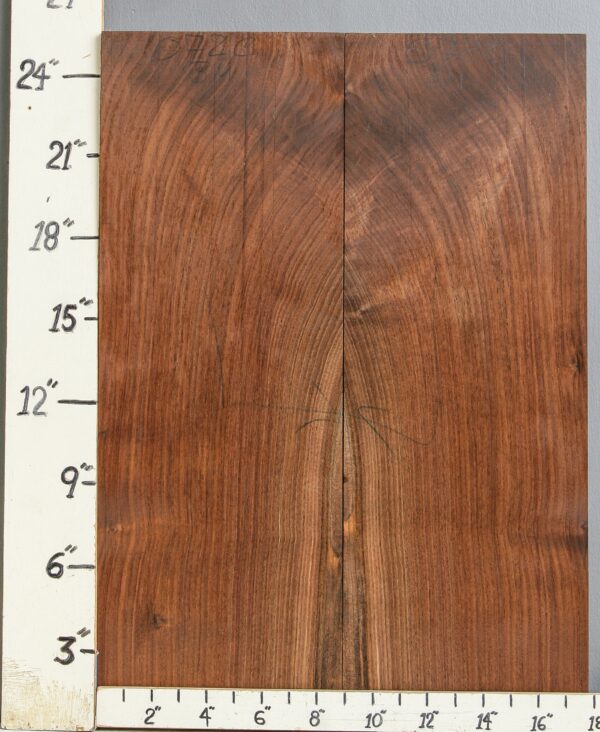 AAAAA MARBLED CLARO WALNUT BOOKMATCH 17"7/8 X 25" X 4/4 (NWT-0072C)