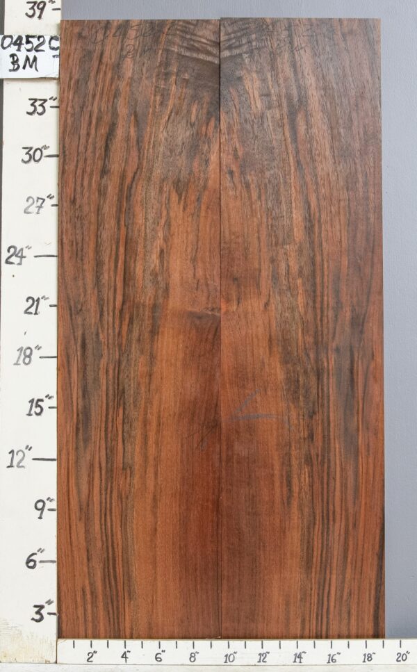 AAAAA MARBLED CLARO WALNUT BOOKMATCH 19"1/4 X 38" X 4/4 (NWT-0452C)