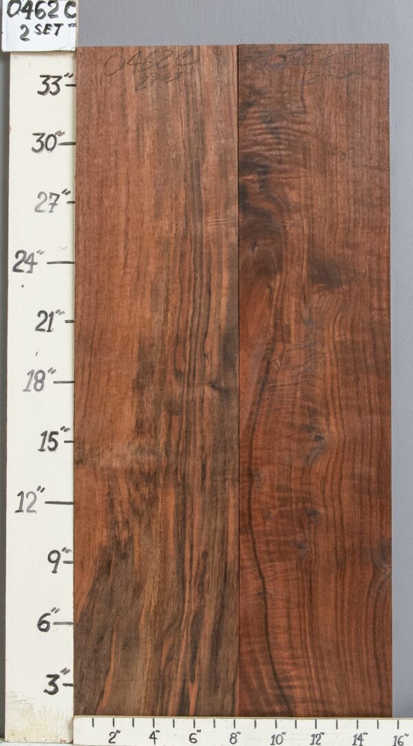 AAAAA MARBLED CLARO WALNUT 2 BOARD SET 15"3/4 X 34" X 4/4 (NWT-0462C)