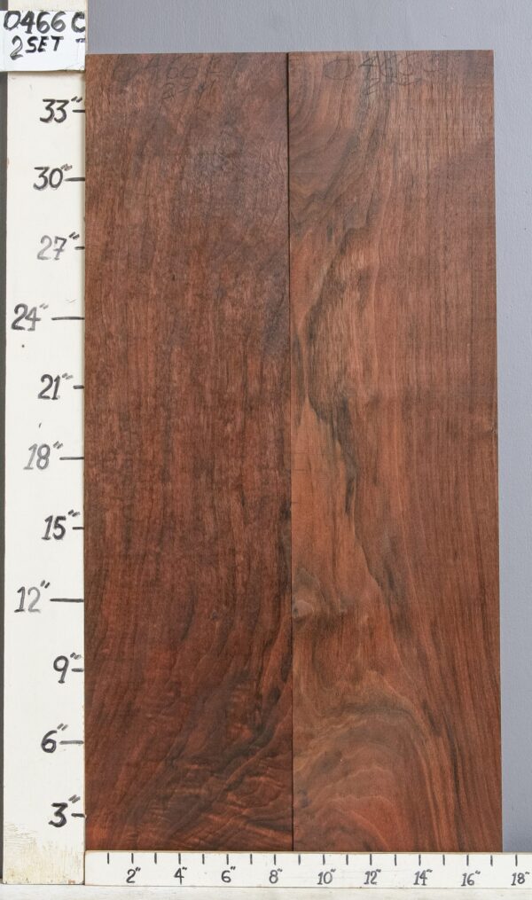 AAAAA MARBLED CLARO WALNUT 2 BOARD SET 17"1/2 X 35" X 4/4 (NWT-0466C)