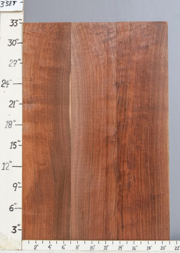 AAAAA MARBLED CLARO WALNUT 3 BOARD SET 21" X 32" X 4/4 (NWT-0470C)