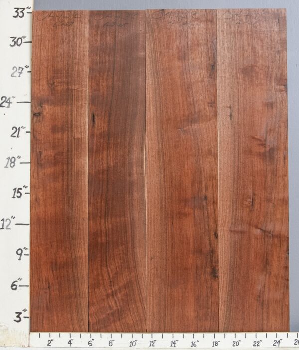 AAAAA MARBLED CLARO WALNUT 4 BOARD SET 25"1/4 X 33" X 4/4 (NWT-0473C)