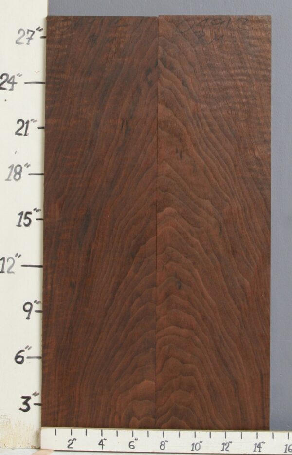 AAAAA MARBLED CLARO WALNUT BOOKMATCH 14"3/4 X 28" X 4/4 (NWT-0491C)