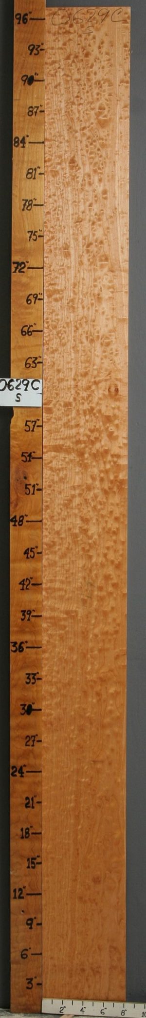MUSICAL QUILTED MAPLE LUMBER 8"1/8 X 97" X 4/4 (NWT-0629C)