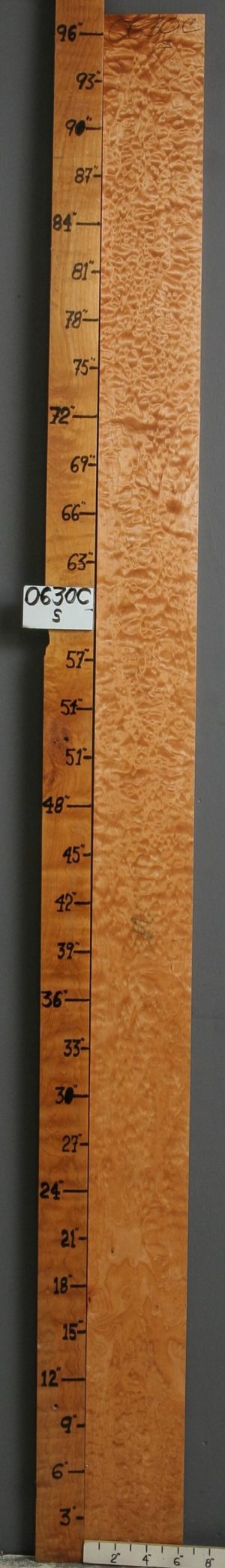 MUSICAL QUILTED MAPLE LUMBER 6"1/4 X 97" X 4/4 (NWT-0630C)
