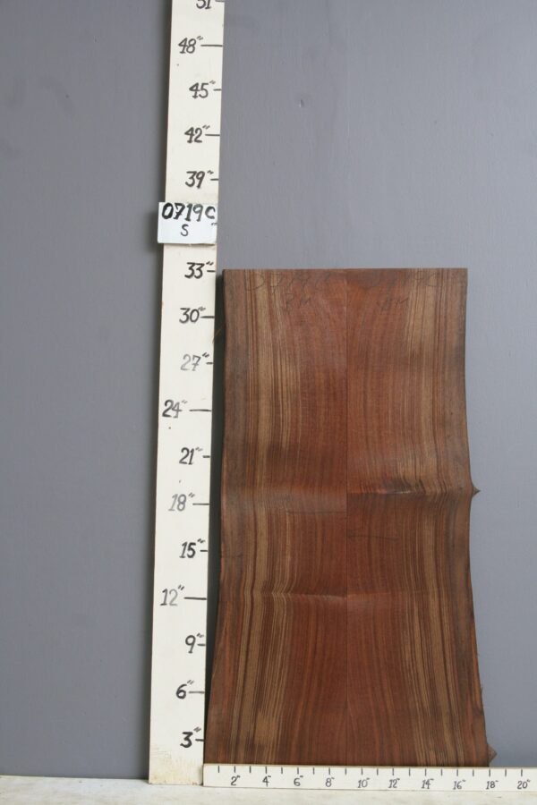 AAAAA MARBLED CLARO WALNUT BOOKMATCH WITH LIVE EDGE 15"1/2 X 33" X 5/4 (NWT-0719C)