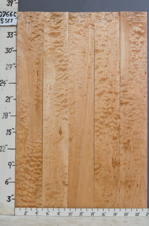 AAAA QUILTED MAPLE 5 BOARD SET 23"3/4 X 36" X 4/4 (NWT-0766C)