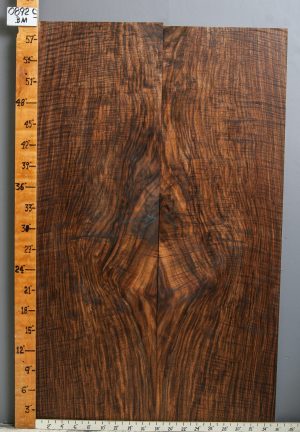 musical curly marbled claro walnut bookmatch