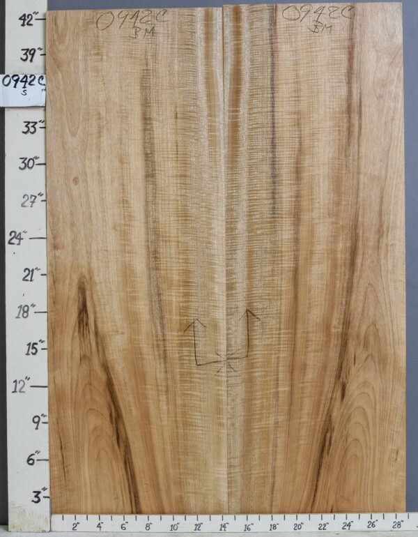 AAAAA CURLY MYRTLEWOOD BOOKMATCH 28"7/8 X 42" X 5/4 (NWT-0942C)