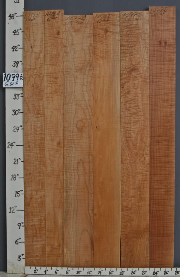 AAAAA CURLY MAPLE 6 BOARD SET 27"1/2 X 48" X 4/4 (NWT1099B)