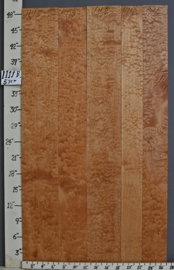 AAAAA QUILTED MAPLE 5 BOARD SET 27" X 48" X 4/4 (NWT1111B)