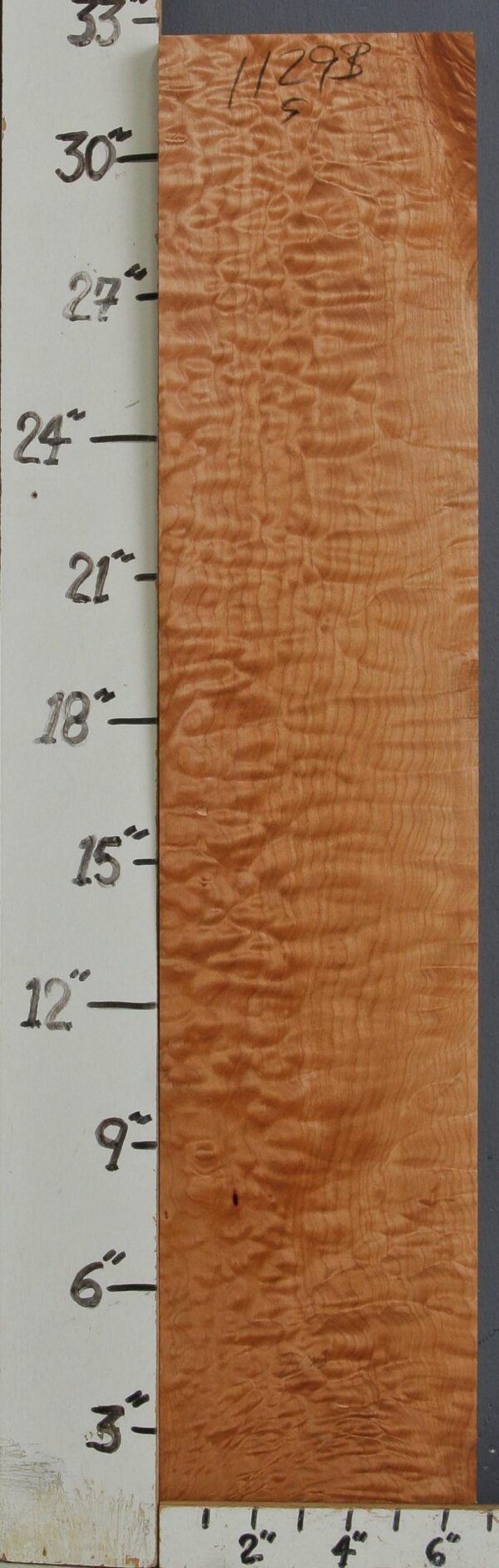 MUSICAL QUILTED MAPLE BILLET 6"3/4 X 32"1/2 X 1"3/4 (NWT1129B)