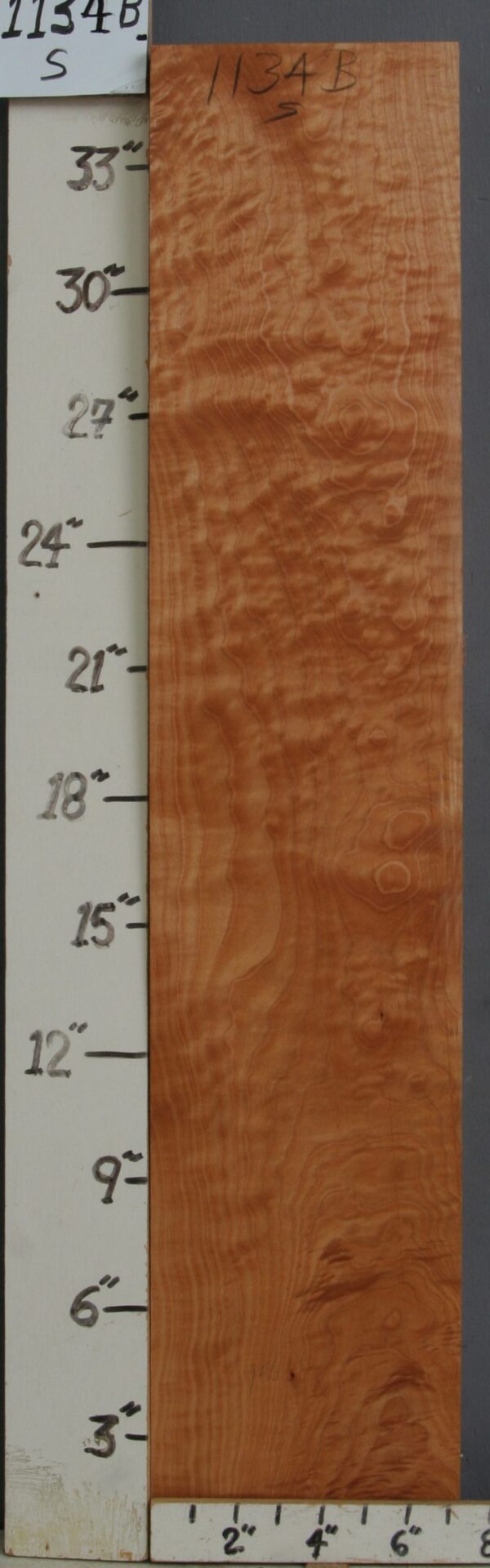 AAAAA QUILTED MAPLE BLOCK 7"1/4 X 35"1/2 X 1"3/4 (NWT1134B)