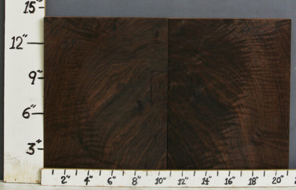 AAAAA CROTCH MARBLED CLARO WALNUT BOOKMATCHED SET OF 21" X 14" X 4/4 (NWT1185B)