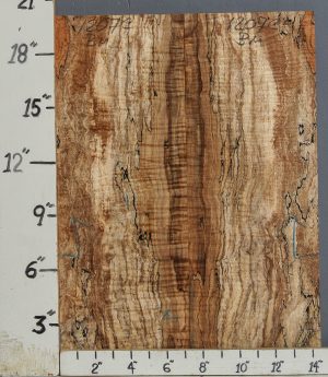AAAAA SPALTED CURLY MAPLE MICROLUMBER BOOKMATCH 14"1/4 X 20" X 3/8 (NWT-1207C)