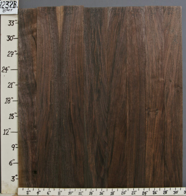 AAAAA MARBLED CLARO WALNUT SET OF 8 31"1/4 X 35"1/2 X 4/4 (NWT1232B)