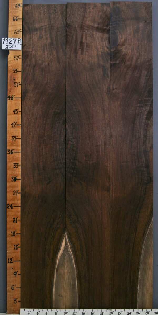 AAAAA CLARO WALNUT 3 BOARD SET 29"1/4 X 70" X 4/4 (NWT1427B)