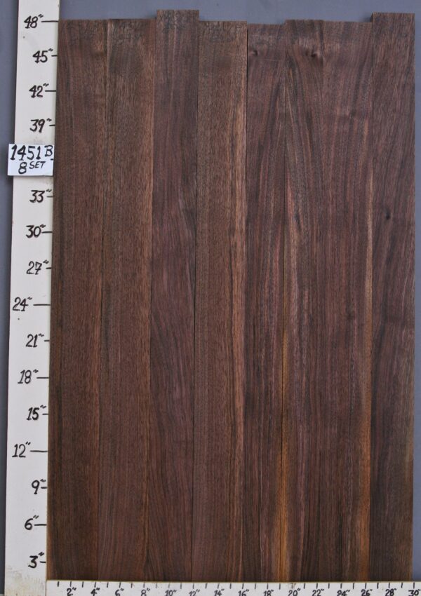 AAAAA MARBLED CLARO WALNUT 8 BOARD SET 29"3/4 X 48" X 4/4 (NWT1451B)