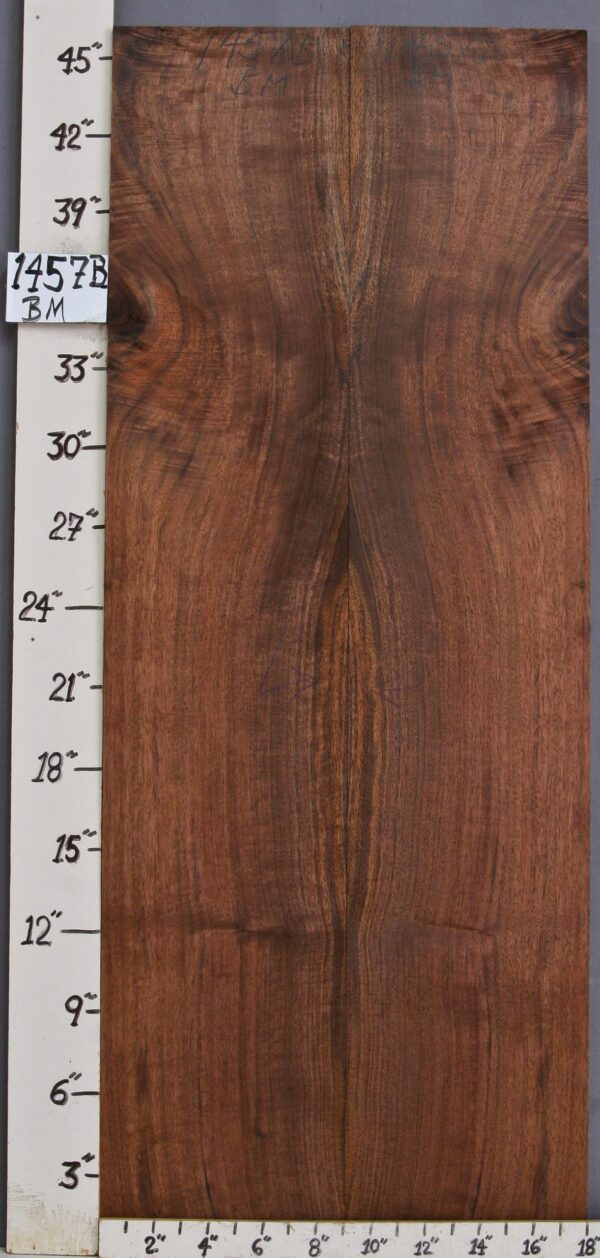 AAAAA MARBLED CLARO WALNUT BOOKMATCH 18" X 46" X 4/4 (NWT1457B)