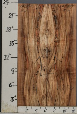 AAAAA SPALTED MAPLE MICRO LUMBER BOOKMATCH 12"1/2 X 23" X 3/8 (NWT-1458C)