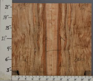 AAAAA SPALTED CURLY MAPLE MICROLUMBER BOOKMATCH 22"3/4 X 22" X 3/8 (NWT-1478C)