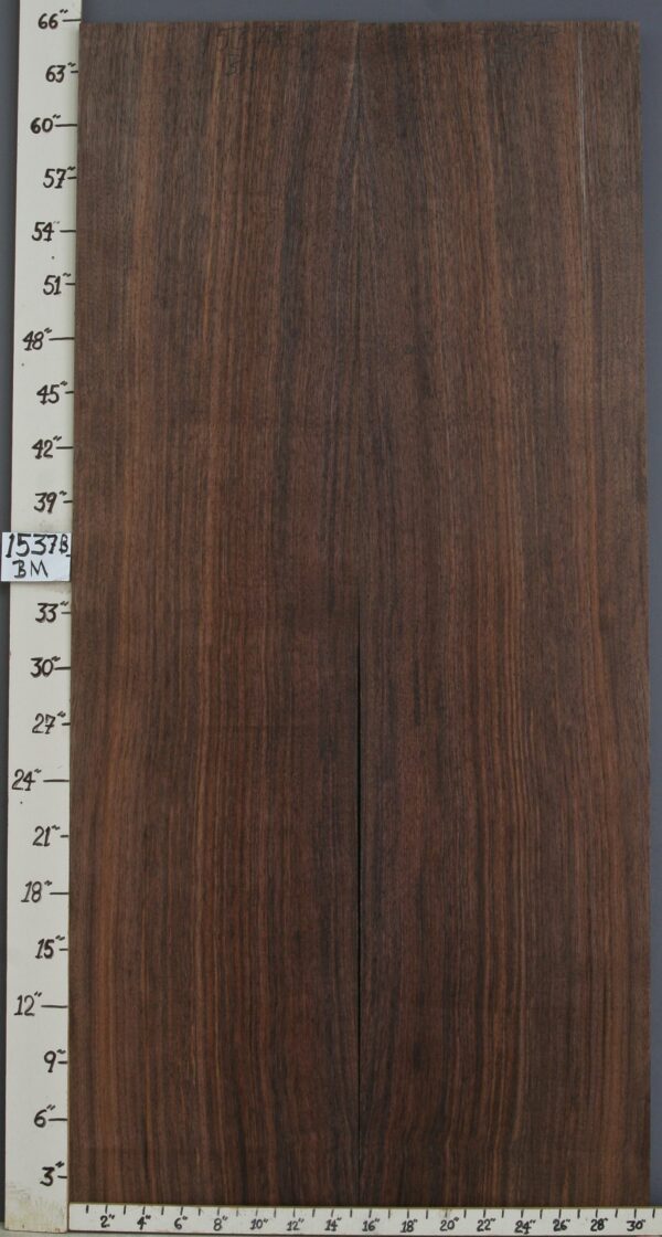 AAAAA MARBLED CLARO WALNUT BOOKMATCH 30"3/4 X 65" X 5/4 (NWT1537B)