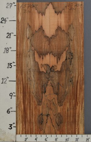 AAAAA SPALTED MAPLE MICROLUMBER BOOKMATCH 13"1/4 X 27" X 3/8 (NWT-1570C)