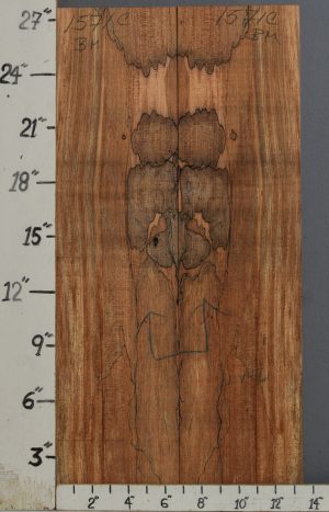 AAAAA SPALTED MAPLE MICROLUMBER BOOKMATCH 13"1/4 X 27" X 3/8 (NWT-1571C)
