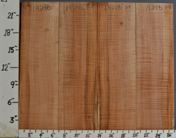 AAAAA CURLY MAPLE 4 BOARD SET OF MICRO LUMBER 27" X 23"3/4 X 1/2 (NWTB1924)