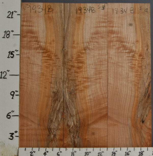 AAAAA SPALTED ANGELSTEP MAPLE 3 BOARD SET OF MICRO LUMBER 19"3/4 X 23" X 1/2" (NWT1934B)