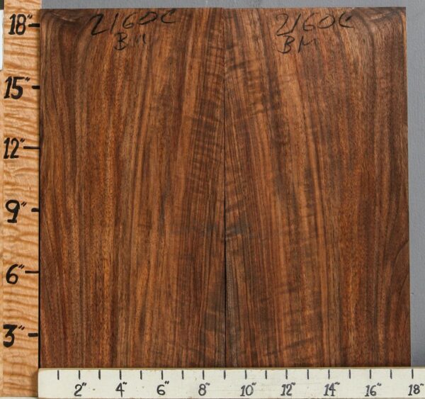 5A Curly Claro Walnut Bookmatch 18" X 18" X 4/4 (NWT-2160C)