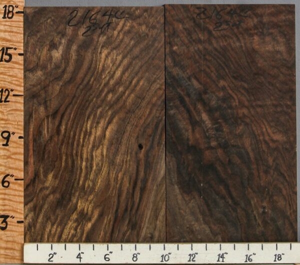 5A Marbled Claro Walnut 2 Board Set 19"1/2 X 18" X 4/4 (NWT-2164C)