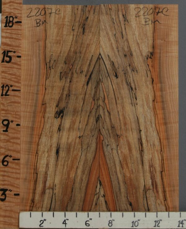 5A Spalted Curly Maple Bookmatch 13"3/4 X 19" X 1/2 (NWT-2207C)