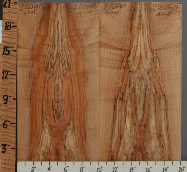 5A Spalted Curly Maple 4 Board Set 20" X 20" X 1/2 (NWT-2208C)