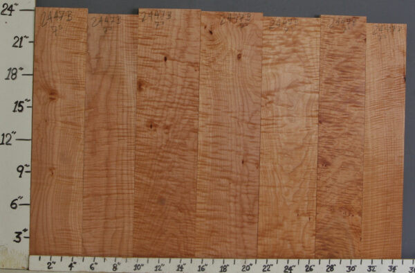 AAAAA CURLY MAPLE 7 BOARD SET 35" X 24" X 4/4 (NWTB2447)