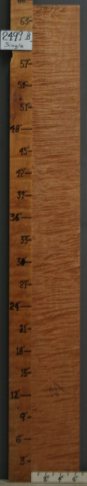 MUSICAL CURLY MAPLE LUMBER 6"1/2 X 65" X 4/4 (NWTB2499)