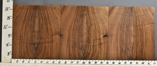 AAAAA CURLY MARBLED ENGLISH WALNUT 6 BOARD SET OF MICRO LUMBER 48" X 19"3/4 X 1/4 (NWTB2542)