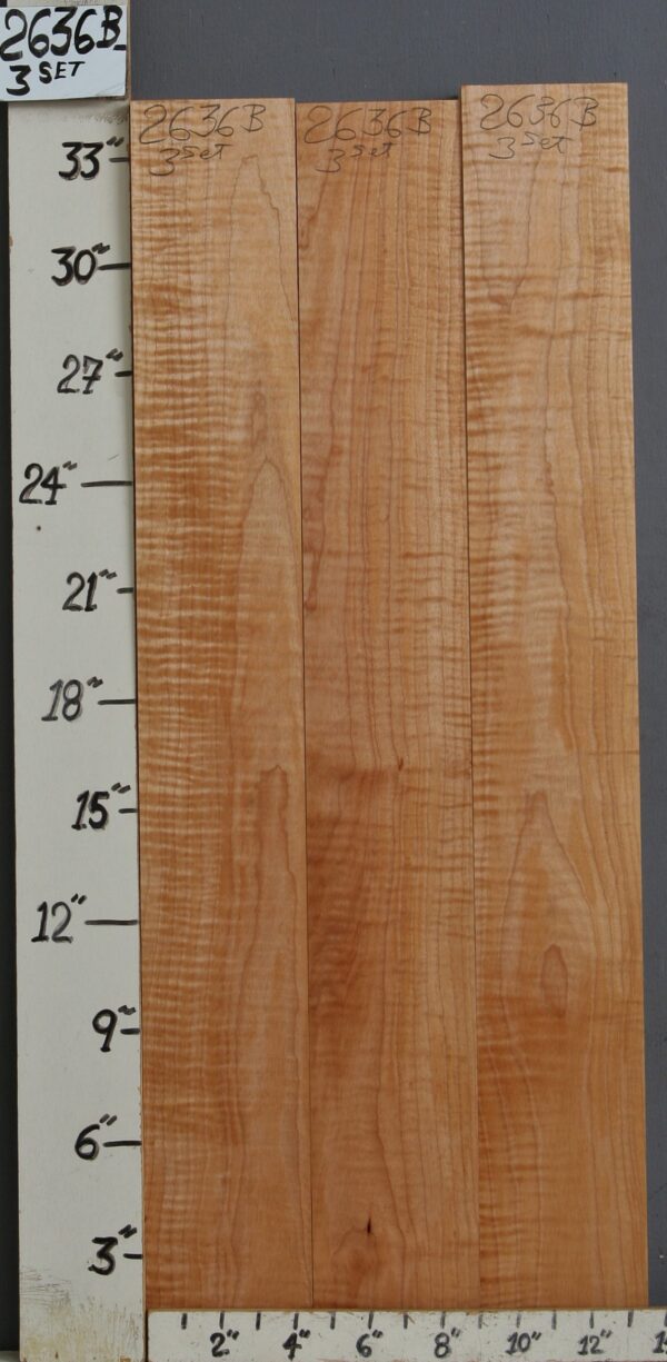 AAAAA CURLY MAPLE LUMBER 13"1/2 X 34" X 6/4 (NWTB2636)