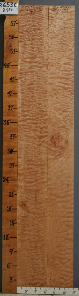 5A Tubelar Quilted Maple 2 Board Set 11"7/8 X 60" X 6/4 (NWT-2653C)