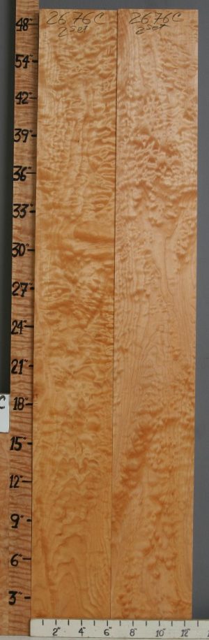 5A Quilted Maple 2 Board Set 12"1/2 X 49" X 6/4 (NWT-2676C)