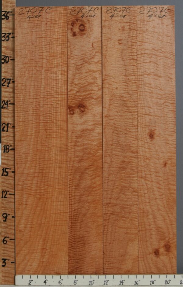 5A Curly Maple 4 Board Set 21"3/8 X 36" X 6/4 (NWT-2707C)