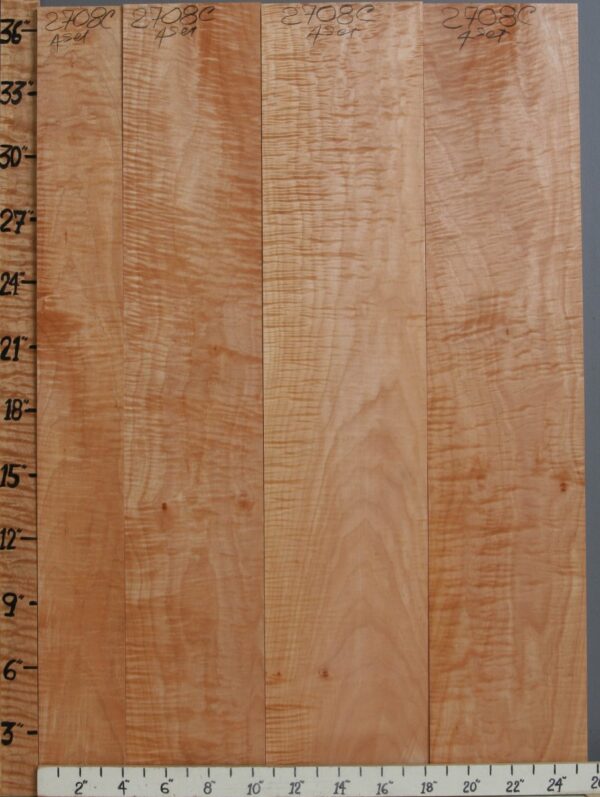 5A Curly Maple 4 Board Set 25"1/2 X 36" X 6/4 (NWT-2708C)