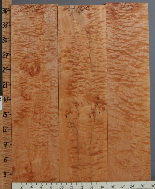 5A Quilted Maple 3 Board Set 27"3/4 X 36" X 6/4 (NWT-2710C)