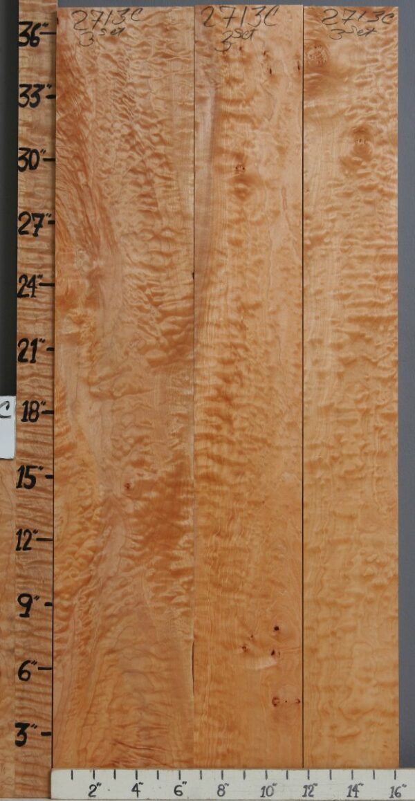 5A Quilted Maple 3 Board Set 16" X 36" X 6/4 (NWT-2713C)