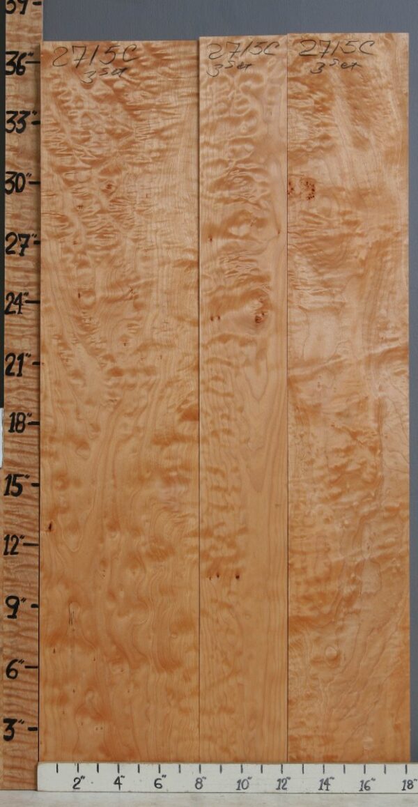 5A Quilted Maple 3 Board Set 18"1/8 X 36" X 6/4 (NWT-2715C)