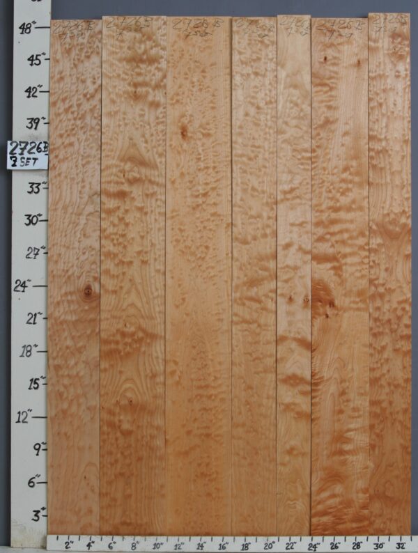 AAAAA QUILTED MAPLE 7 BOARD SET 33" X 48" X 4/4 (NWTB2726)