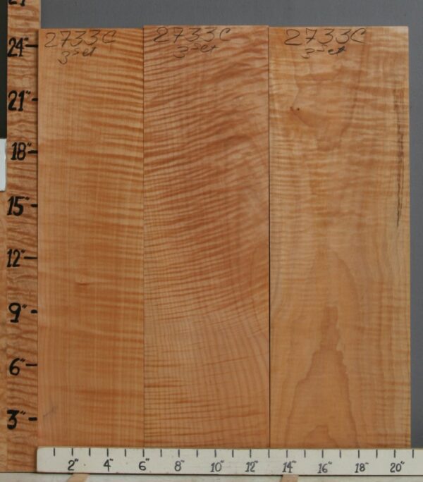 5A Curly Maple 3 Board Set 20"3/4 X 24" X 6/4 (NWT-2733C)