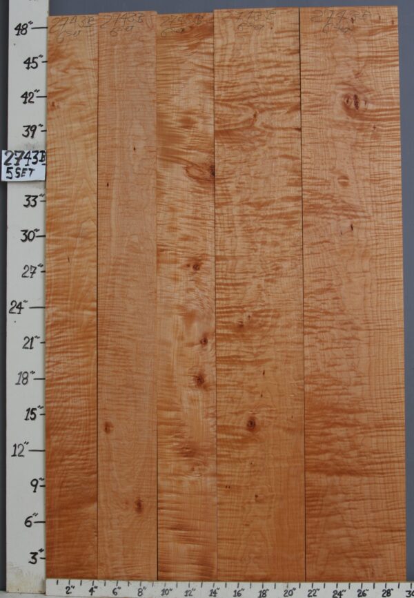 AAAAA CURLY MAPLE 5 BOARD SET 29"1/2 X 48"X 4/4(NWTB2743)